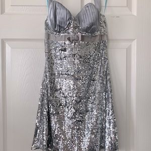 Sequin Halter Dress